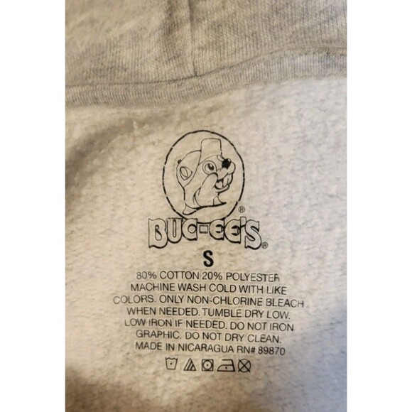 Buc-ee’s Gray Logo Hoodie Size Small, EUC - Picture 5 of 5